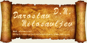Daroslav Milosavljev vizit kartica